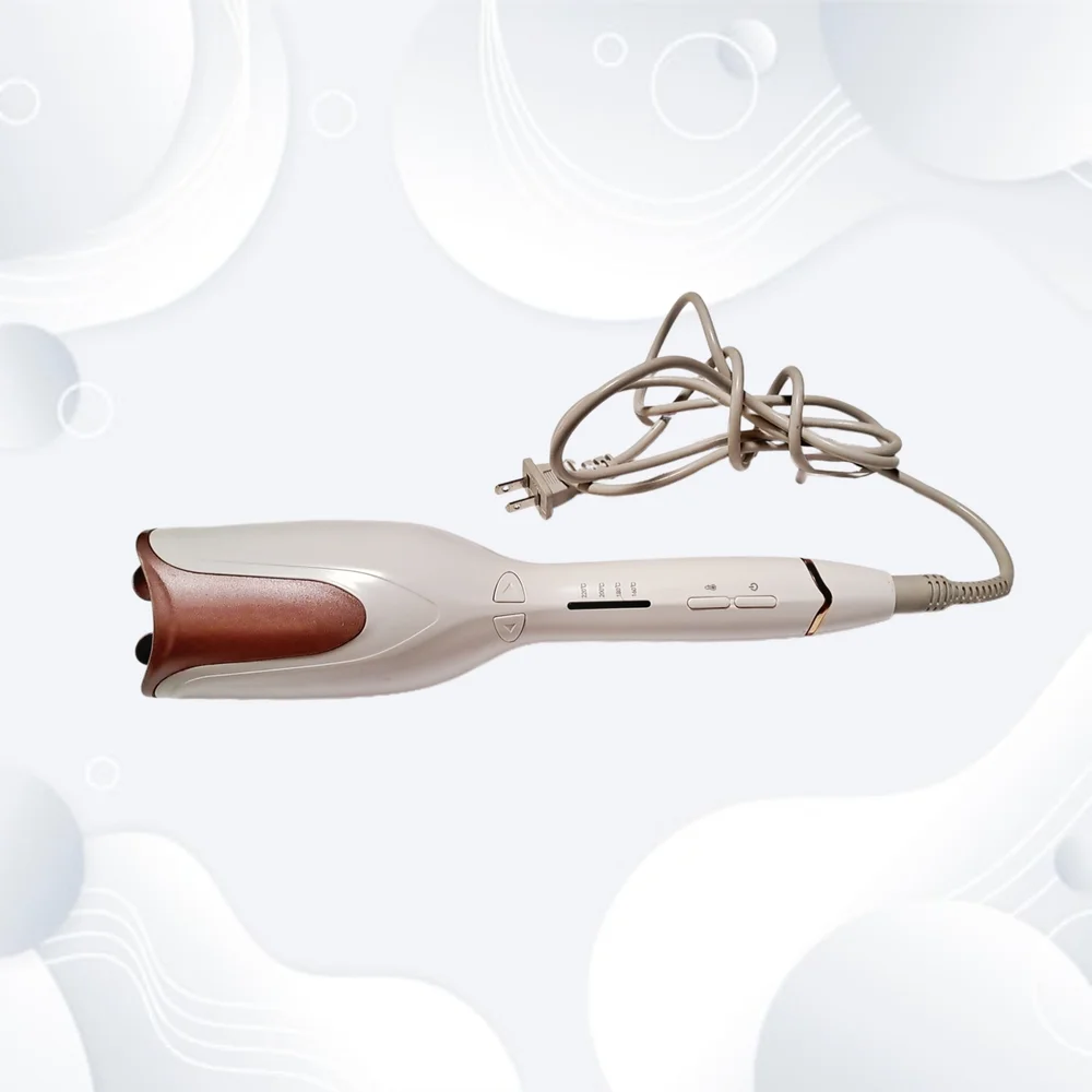 Automatic Hair Curler in Beige and Brown